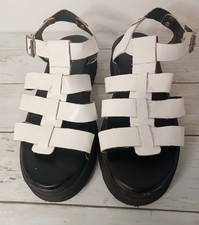 SCHUH Ladies white chunky gladiator sandals size 5