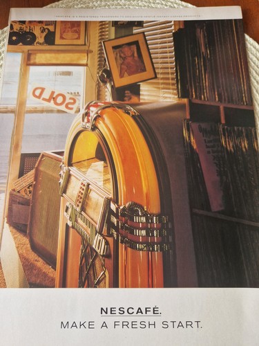Nescafe coffee 1990 print - nescafe,