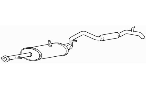 Rear exhaust silencer back - rear,