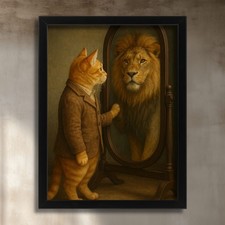 Vintage Cat Print Ginger Cat