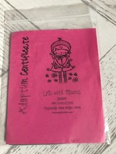 BNIP Sugar Nellie Lola with Flowers Rubber Stamp