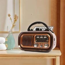 Portable Radio Old Fashion Decorative Music Player for Home Camping Picnic