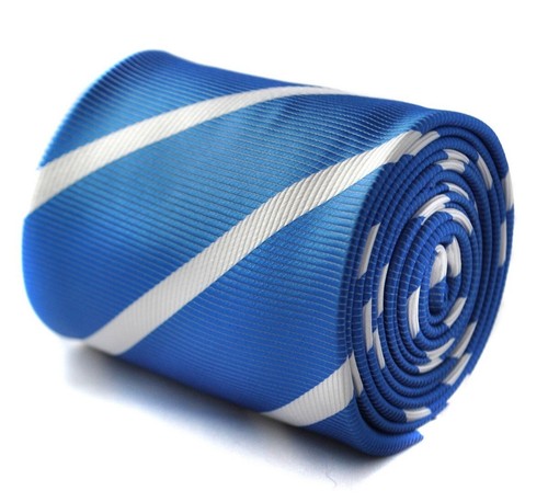 Royal blue tie white - royal,