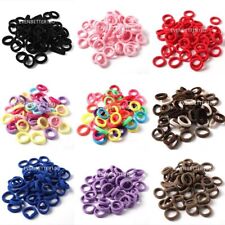 50 100PCS Mini Small 3cm Endless Elastics Girls kids hair Bobbles Bands UK