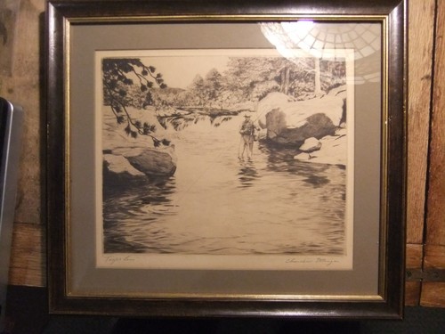 Tight line fly - fishing, print