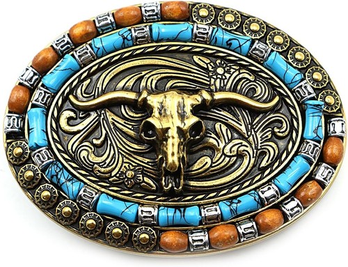 Western cow head belt - western,