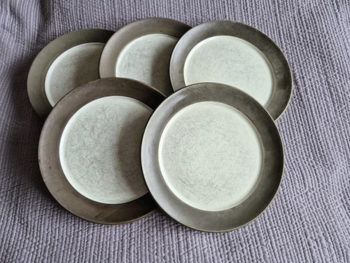 Denby chevron green dinner - 5,