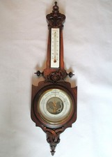 Wonderfully Gothic 1850s-90s English Barometer - Unusual Vidie Aneroid Movement
