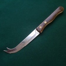 Vintage PRESTIGE Cheese Knife Wooden Handle Cutlery Made in England