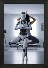 Humanoid Robot and Woman