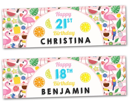 Personalised birthday banner - birthday,