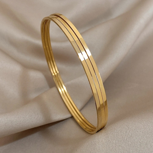 3pcs 18k gold plated stainless - plated,