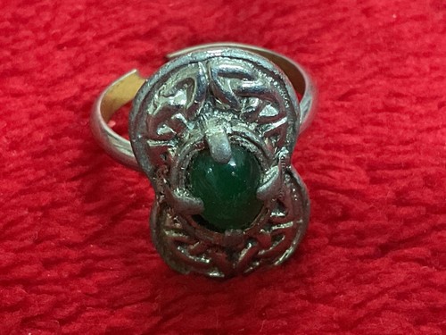 Celtic stone ring adjustable - celtic,