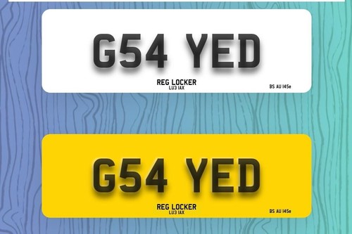 G54 yed private number plate - plate, g