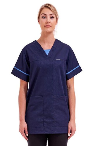 Navy blue smart scrub - blue, tunic