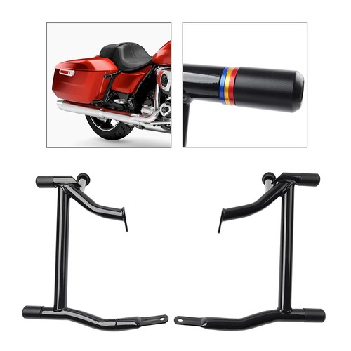Saddlebag guard rails crash - saddlebag,