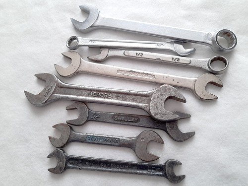 Vintage set spanners - set,