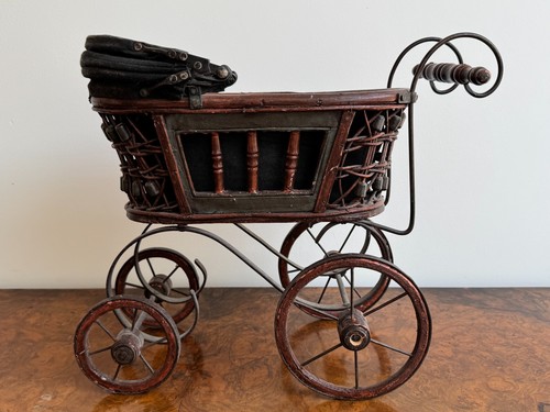 Vintage dolls pram with - dolls,