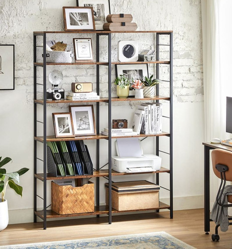 Six tier industrial - industrial, bookcase