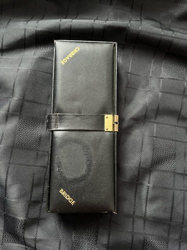Vintage black faux leather - black, faux-leather