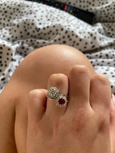 Diamond and ruby ring - ring, pre