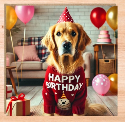 Golden retriever dog birthday - dog,