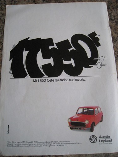 Mini 850 austin leyland - austin, total