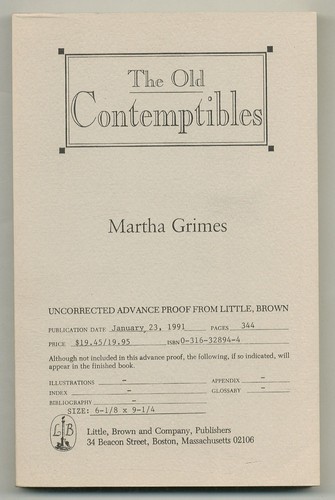 Martha grimes the - martha, old