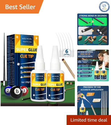 Quick dry pool cue tip - cue, glue