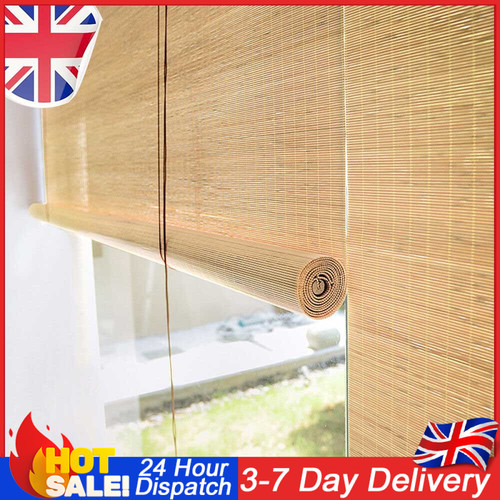 Natural bamboo roller blinds - natural,