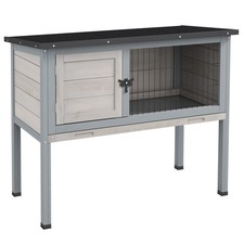 Elevated rabbit hutch tray - hutch,