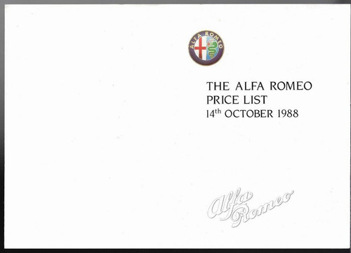 Alfa romeo price - alfa, list