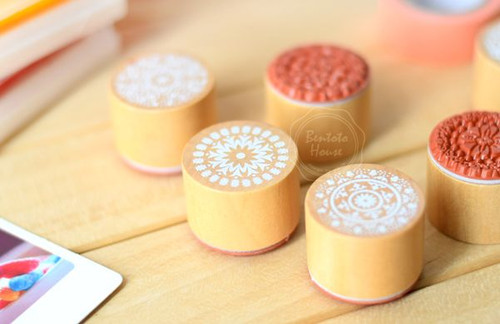 Vintage round wooden - , rubber