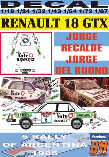 Decal renault gtx recalde - decal, 18