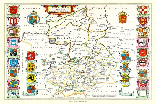 Old map cambridgeshire - map,