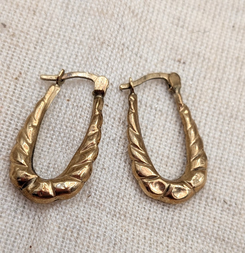Gold vintage creole - 9k, earings