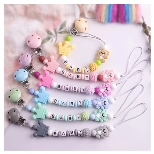 Personalised dummy clip wooden - personalised,