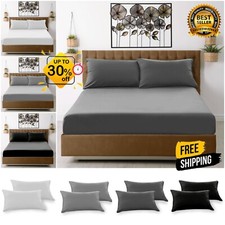 Microfibre plain fitted sheet - microfibre,