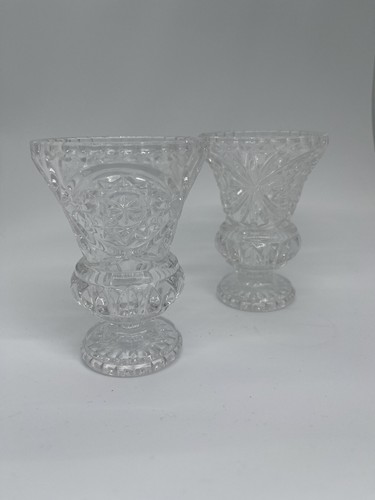 Pair vintage lead crystal - pair,