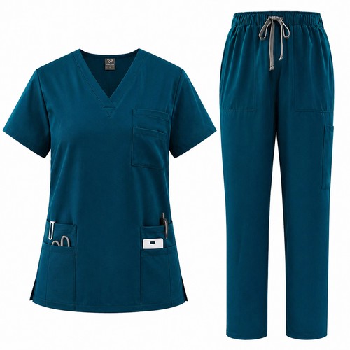 Scrubs set neck pocket - set, v-neck