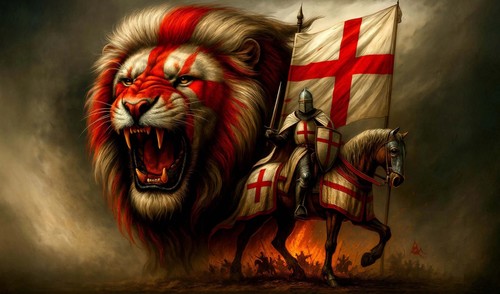 English patriot flag - english, st