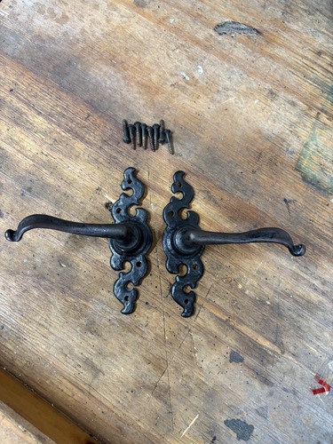 Vintage cast iron lever door - iron,