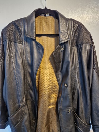 Vintage black leather jacket - vintage,