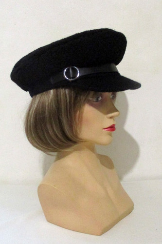 Black breton cap style - m&s,
