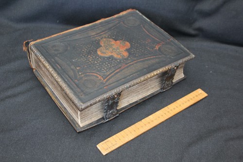Antique family bible - bible., (
