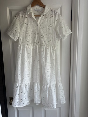 Zara white broderie - broderie, anglaise