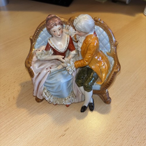Vintage porcelain courting - porcelain,