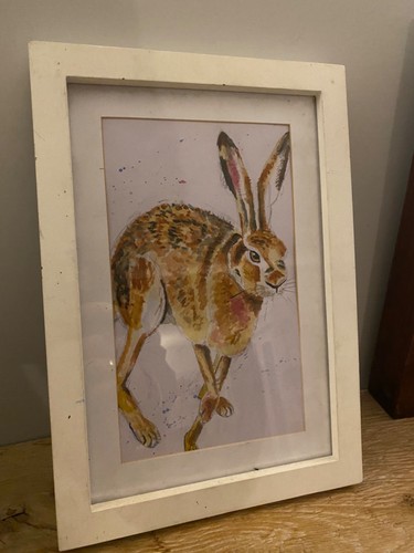 Hare original watercolour - , a4