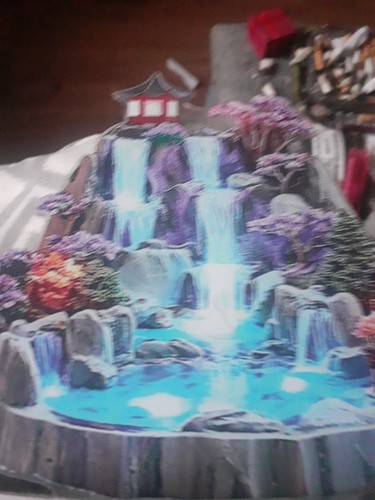 Japanese waterfall ornament - 2d,