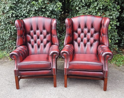 Matching pair mahogany red - of,